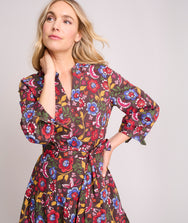 Stretch Cotton Tapestry Print Alana Dress Zoom