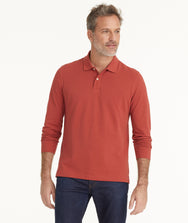 Pique Long-Sleeve Polo - FINAL SALE