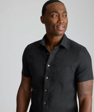 Wrinkle-Resistant Linen Short-Sleeve Cameron Shirt Zoom