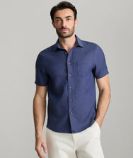 Wrinkle-Resistant Linen Short-Sleeve Cameron Shirt