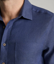Wrinkle-Resistant Linen Short-Sleeve Cameron Shirt Zoom