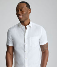 Wrinkle-Resistant Linen Short-Sleeve Cameron Shirt Zoom
