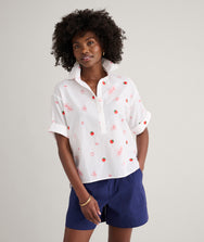 Cotton Tomato Print Chrissy Shirt