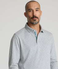 Wrinkle-Free Damaschino Long-Sleeve Polo Zoom