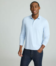 Wrinkle-Free Damaschino Long-Sleeve Polo Zoom