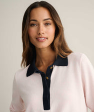 Cotton-Cashmere Edyta Sweater Polo Zoom