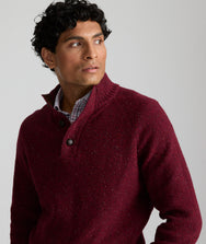Button-Neck Donegal Sweater - FINAL SALE