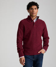 Button-Neck Donegal Sweater - FINAL SALE Zoom