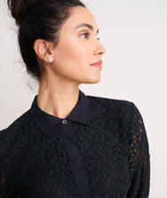 Cotton Blend Lace Holly Shirt - FINAL SALE Zoom