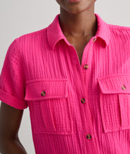Cotton Gauze Short-Sleeve Jodi Shirt Zoom