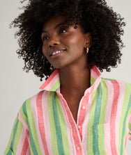 Linen Short Sleeve Juno Shirt Zoom