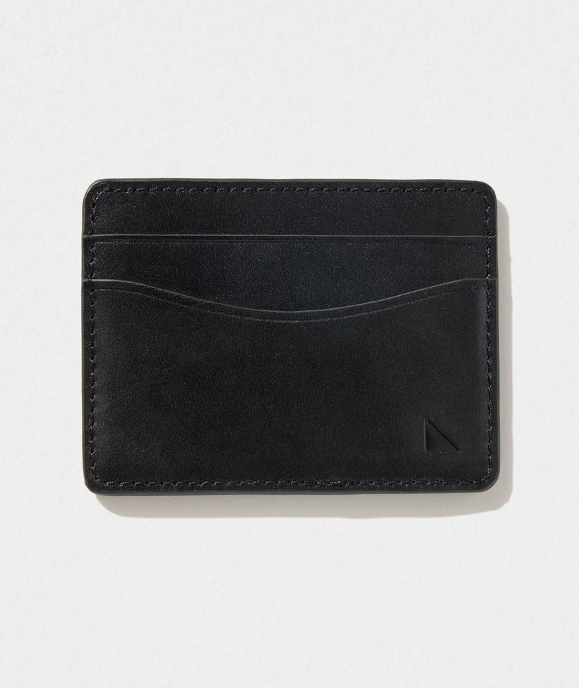 UNTUCKit leather card case in black.