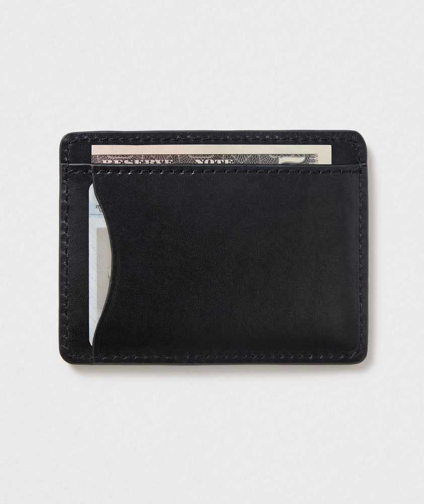 UNTUCKit leather card case in black.