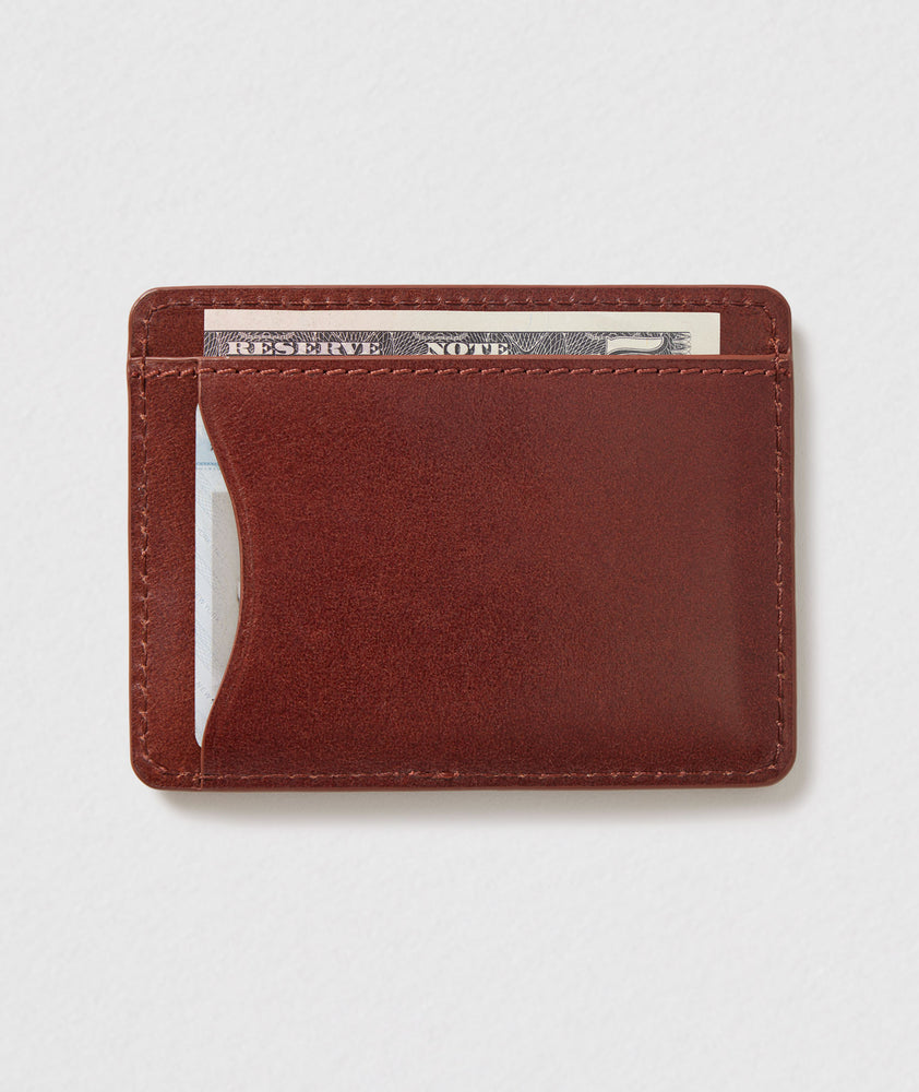 UNTUCKit leather card case in black.