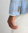 Model is wearing UNTUCKit Marigold sport coat.