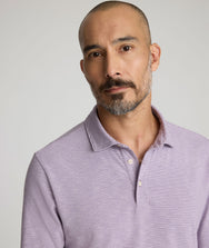 Jersey Slub Long-Sleeve Polo Zoom