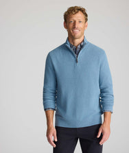 Cotton Quarter-Zip Sweater
