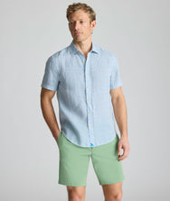 Linen Short-Sleeve Redcroft Shirt Zoom