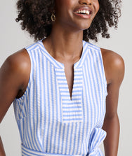 Seersucker Tiered Roxanna Dress Zoom