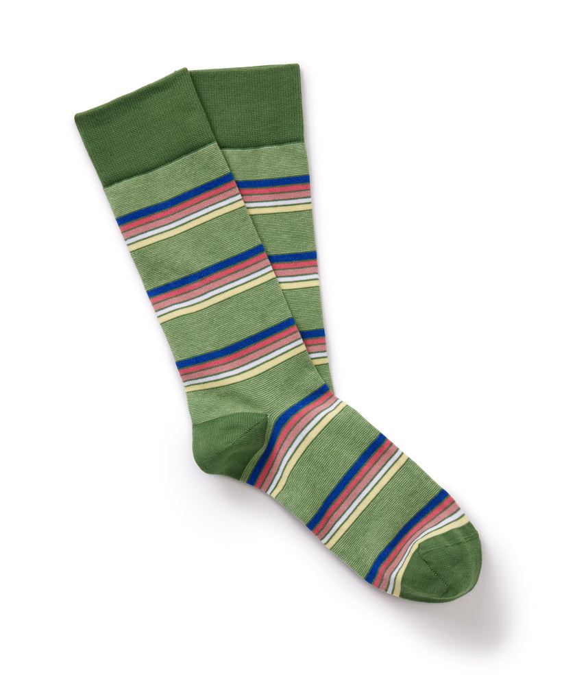 Multi Color Stripe socks in Castor Gray.