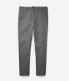 Model is wearing UNTUCKit Classic Chino Pants in Charcoal.