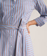 Stretch Cotton Striped Tess Shirt Dress