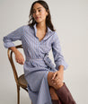 Stretch Cotton Striped Tess Shirt Dress