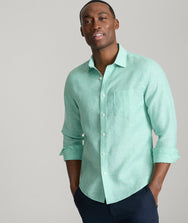 Wrinkle-Resistant Linen Vin Santo Shirt - FINAL SALE