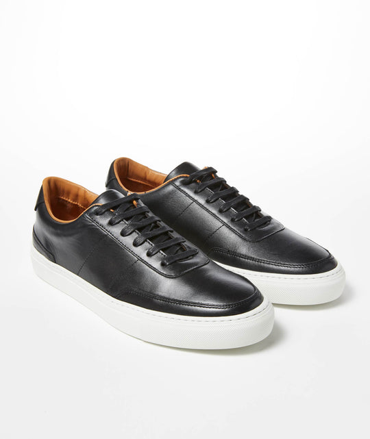 Leather Lace-Up Sneakers