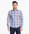 Model wearing a Pink Wrinkle-Free Yarden Shirt