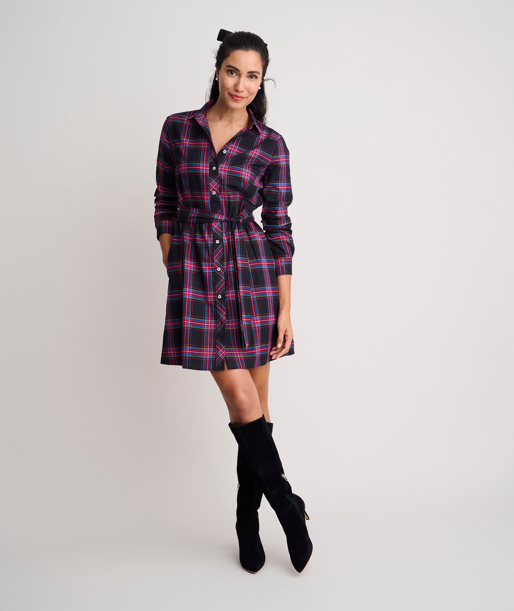 Plaid sweatshirt dress 2025