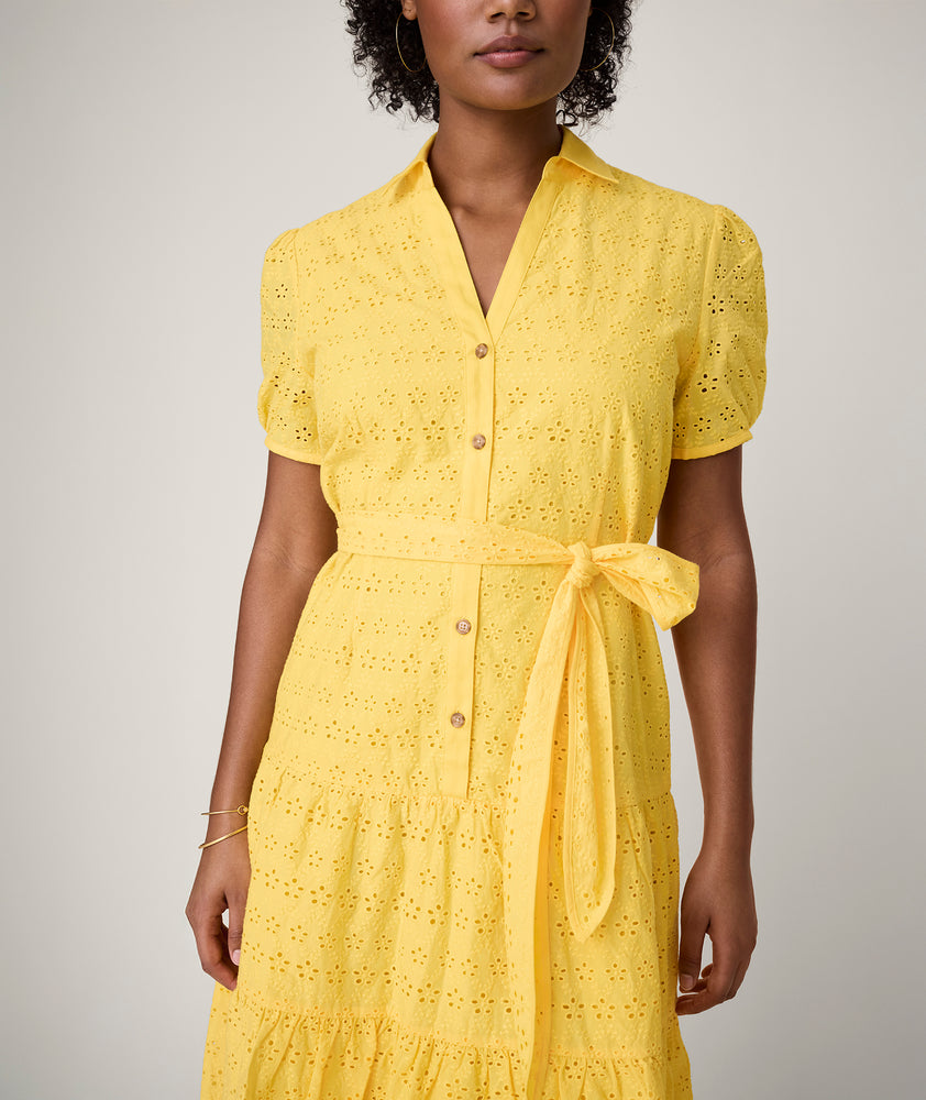 Cotton Eyelet Short Sleeve Augusta Dress