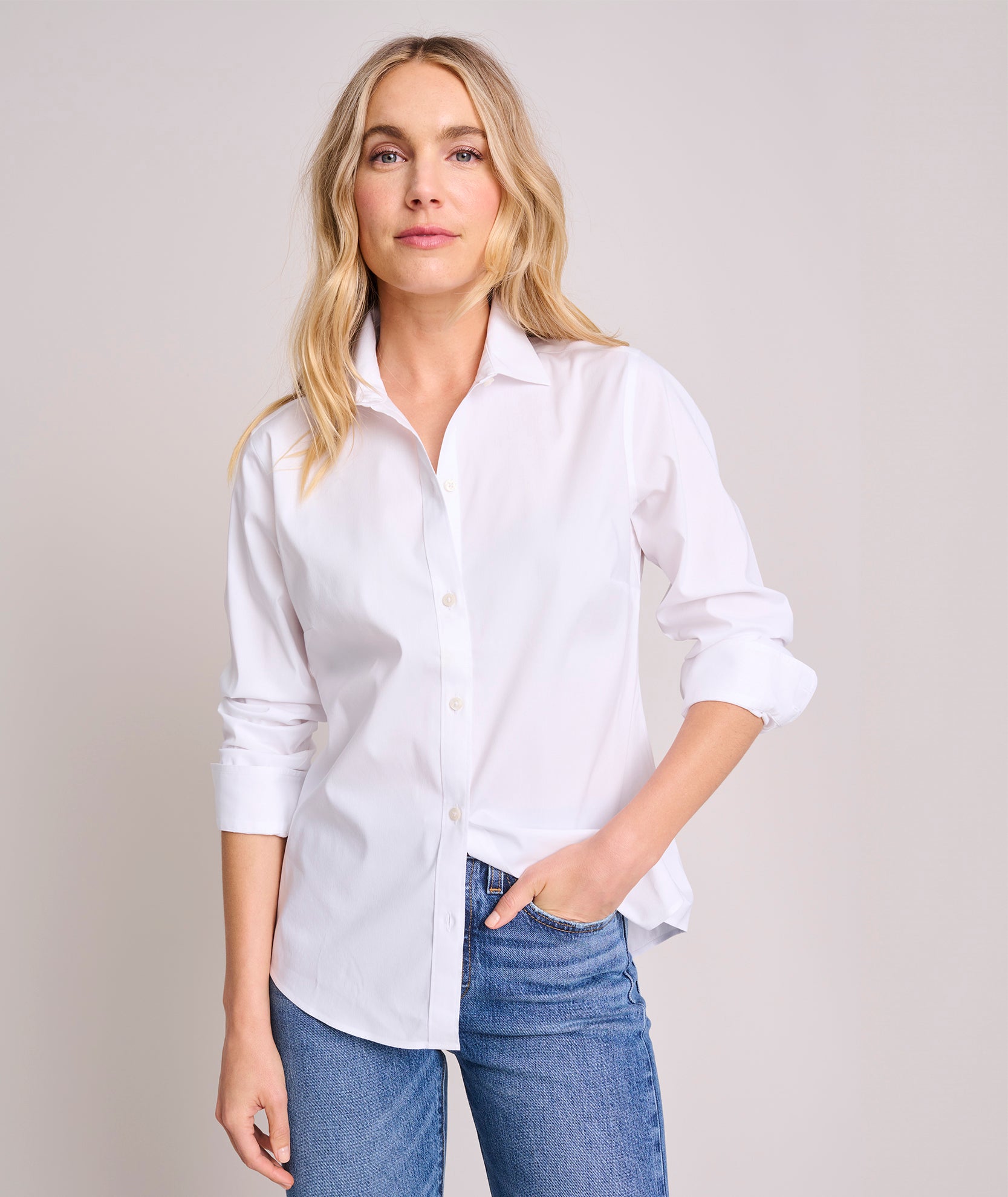 White formal shirt with jeans hotsell