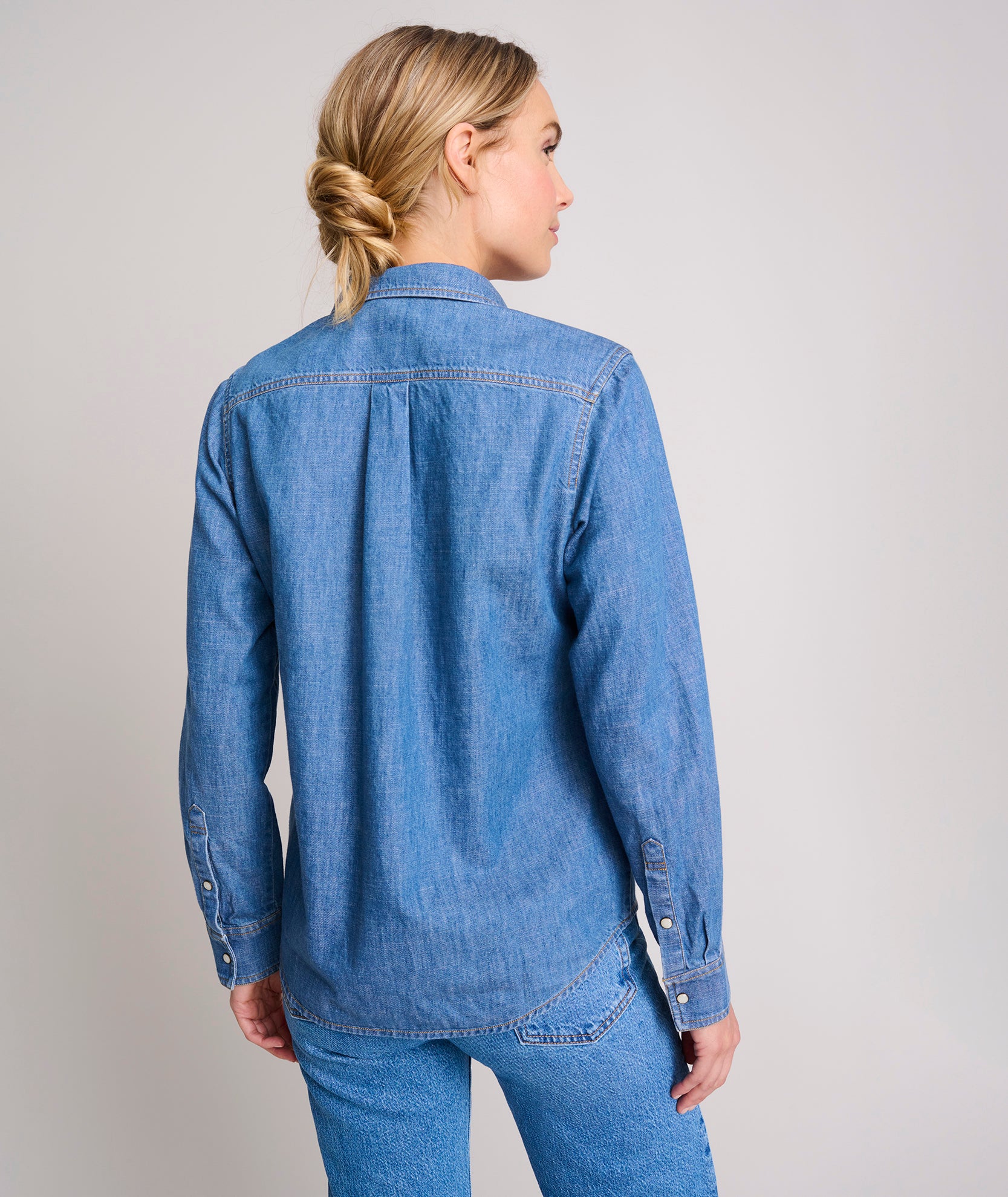 untuckit denim dress UNTUCKit Women's Denim Lea Shirtdress