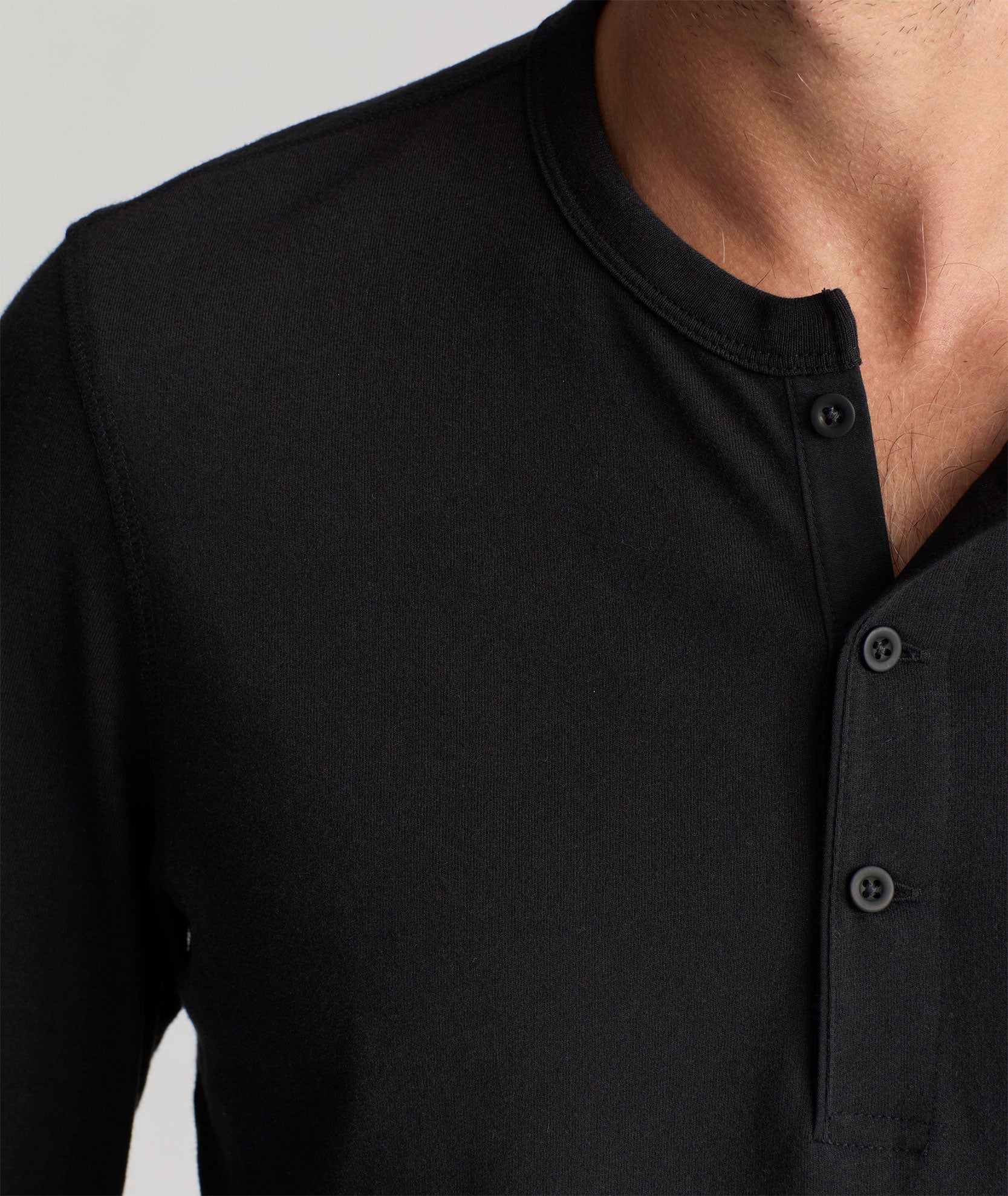 Ultrasoft Henley Black | UNTUCKit