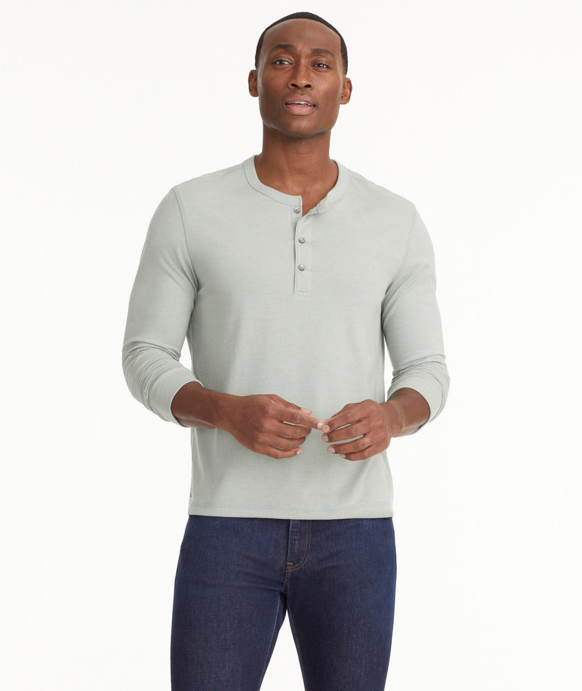 Ultrasoft Long-Sleeve Henley Gray