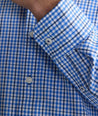Model is wearing UNTUCKit Almeida perfroamcne shirt. 