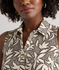 Linen Blend Sleeveless Amara Dress Zoom