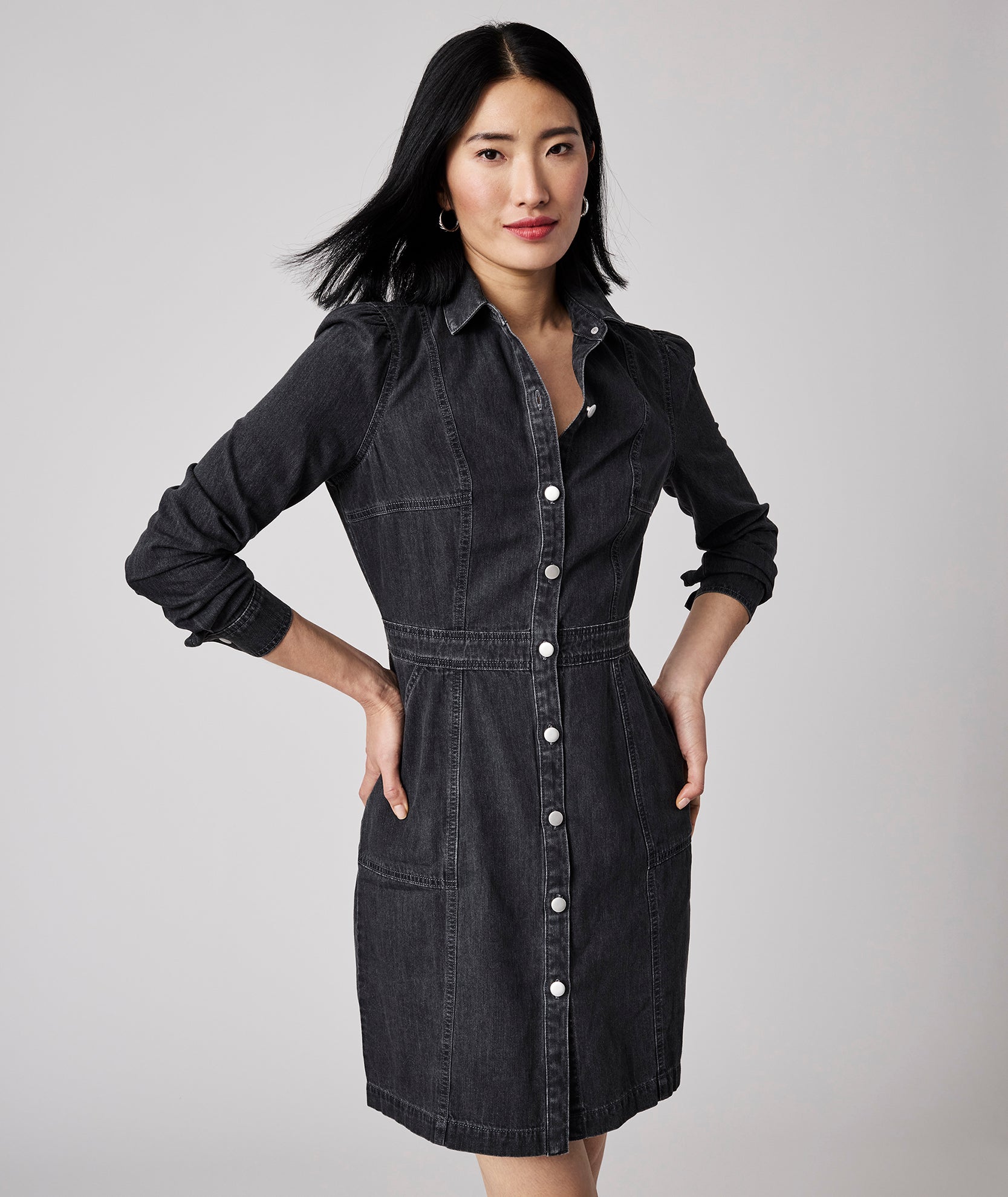 Blue Denim Tie Waist Mini Shirt Dress | New Look