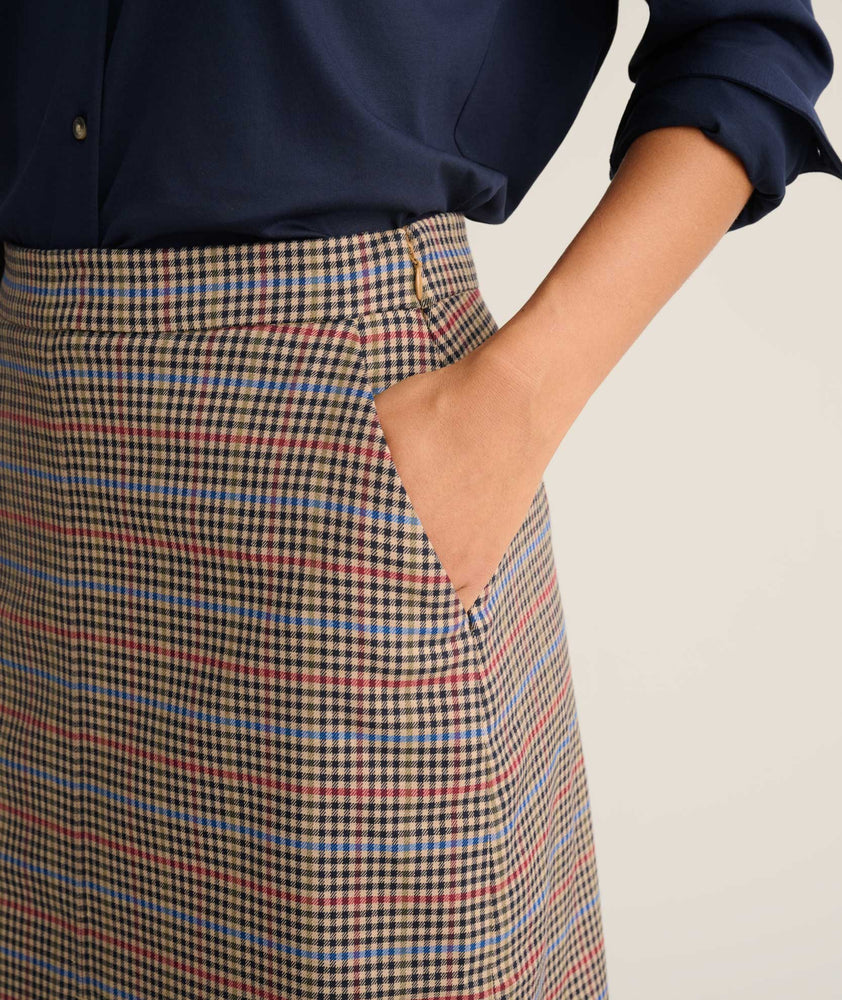 Cotton Blend Midi Anya Skirt