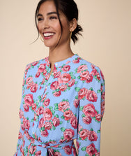 Band Collar Floral April Dress - FINAL SALE Zoom