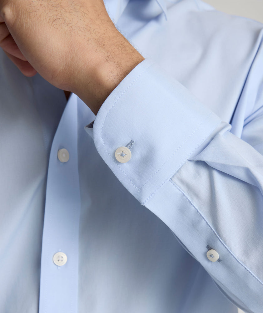stretch cotton dress shirt Proper Cloth Men's Stretch Cotton Blue Floral Tile Micro Print Custom Dress Shirt