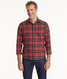 Model is wearing UNTUCKit Flannel Ardenga Shirt.