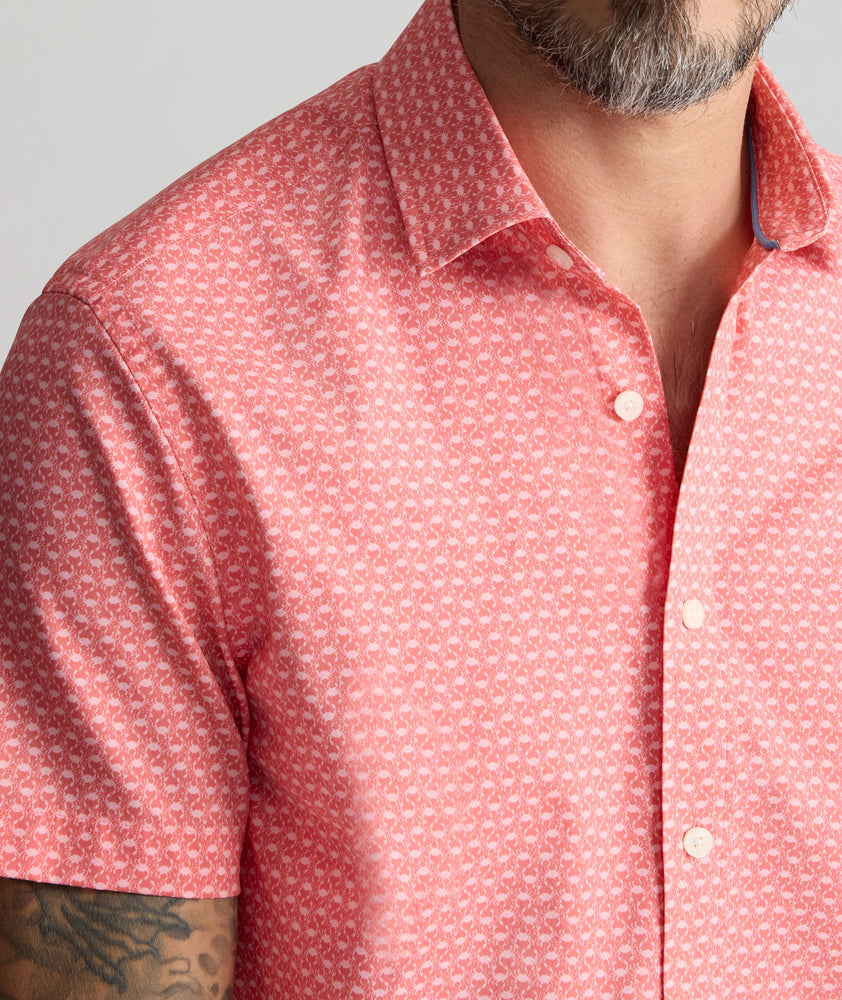 crab dress shirt Sikelia crab print shirt
