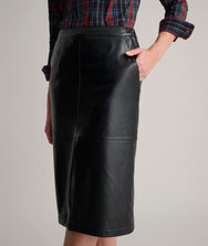Faux Leather Aubrey Skirt Zoom