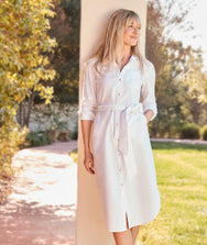 Cotton Oxford Relaxed Bailey Shirt Dress Zoom