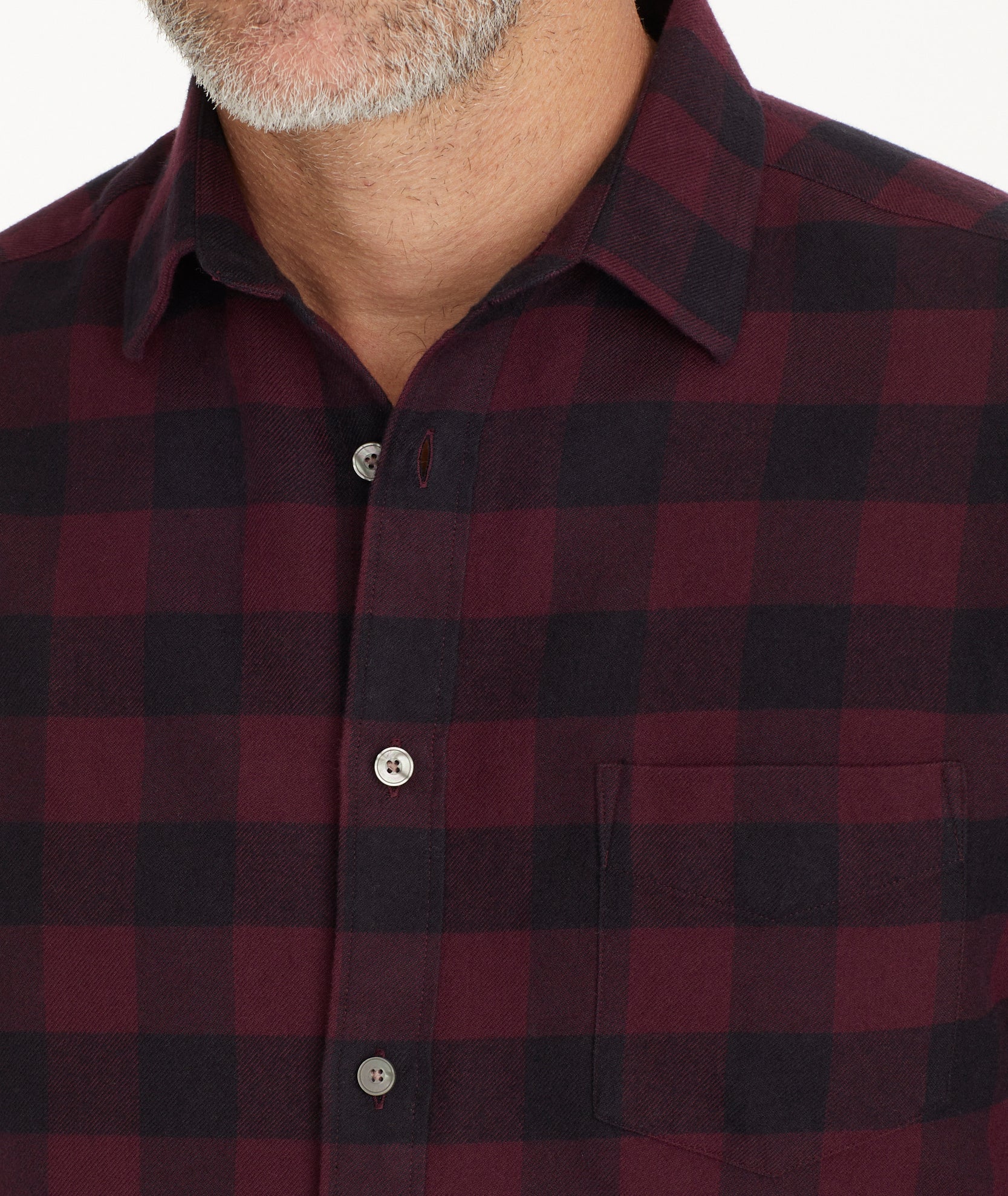 Flannel Barrelstone Shirt Maroon & Black Check | UNTUCKit