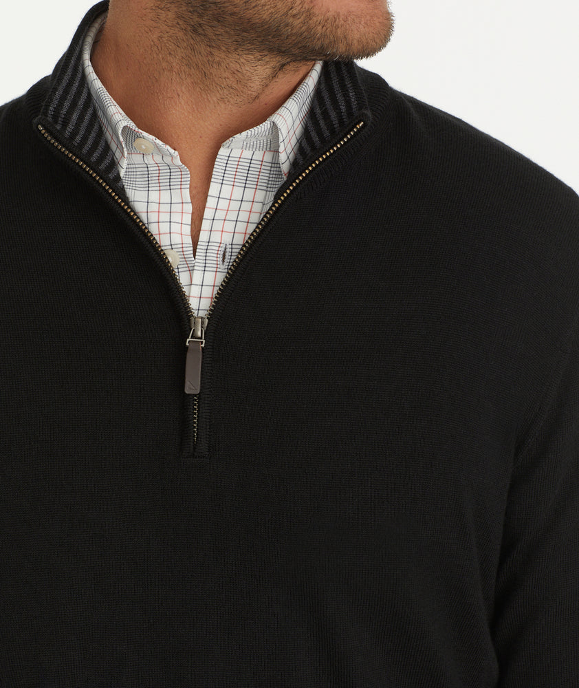 Merino Wool Quarter-Zip Sweater
