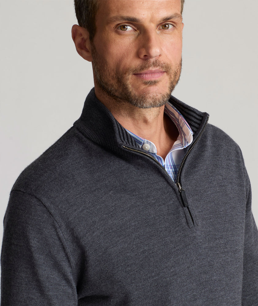 Merino Pullover in Dark Charcoal