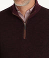 Birdseye Merino Wool Quarter-Zip Sweater